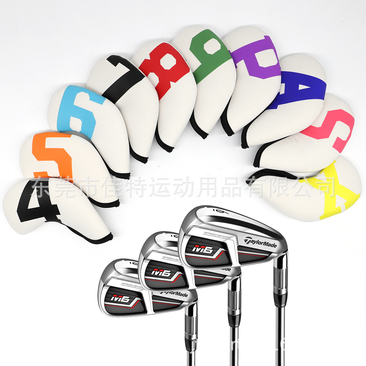 New Diving Material Golf Iron Cover 4-9Psax10 Pack Golf Iron Head Cover Universal