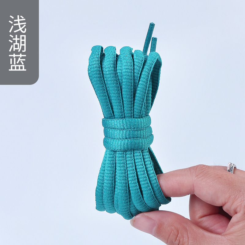 Picture of Wild elephant wholesale semicircle shoelace basketball shoes sneaker casual shoes shoelace black and white blue color oval shoelace rope