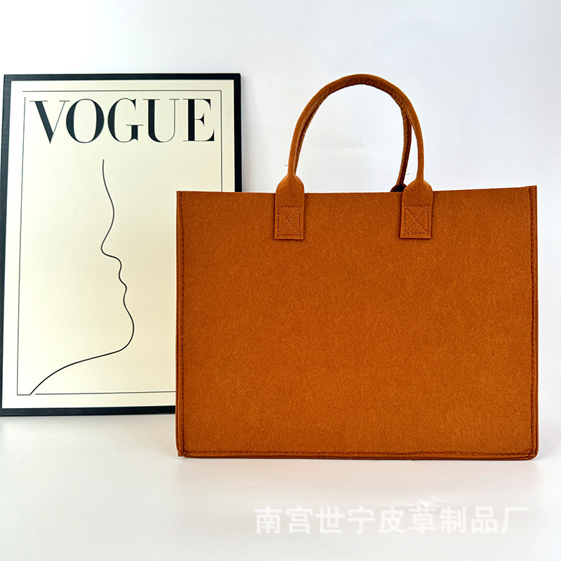Picture of Felt Bag Customized Large-Capacity Work Clothing Shopping Felt Tote Bag Handbag Corporate Annual Meeting Souvenir Gift Bag