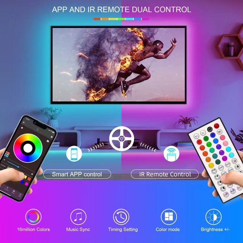Picture of AliExpress Amazon hot 44 key Bluetooth music controller 5V light bar controller USB controller