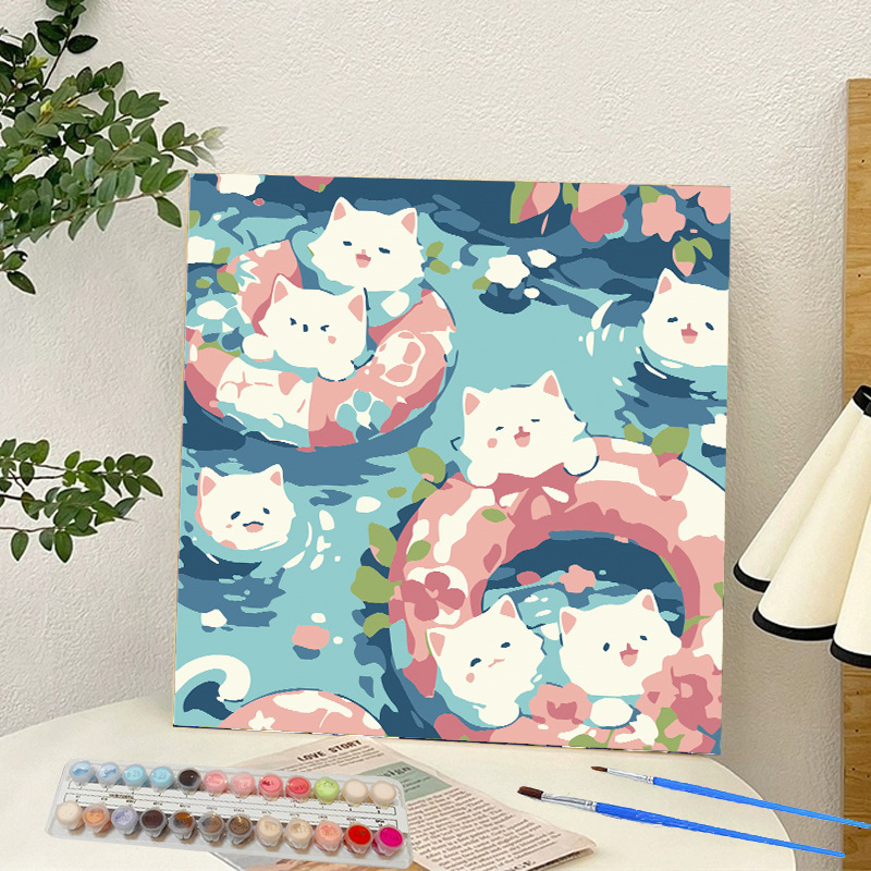 Picture of Digital oil painting landscape Dafen village hand-painted mathematical oil painting coloring painting oil painting flowers flower oil painting wholesale
