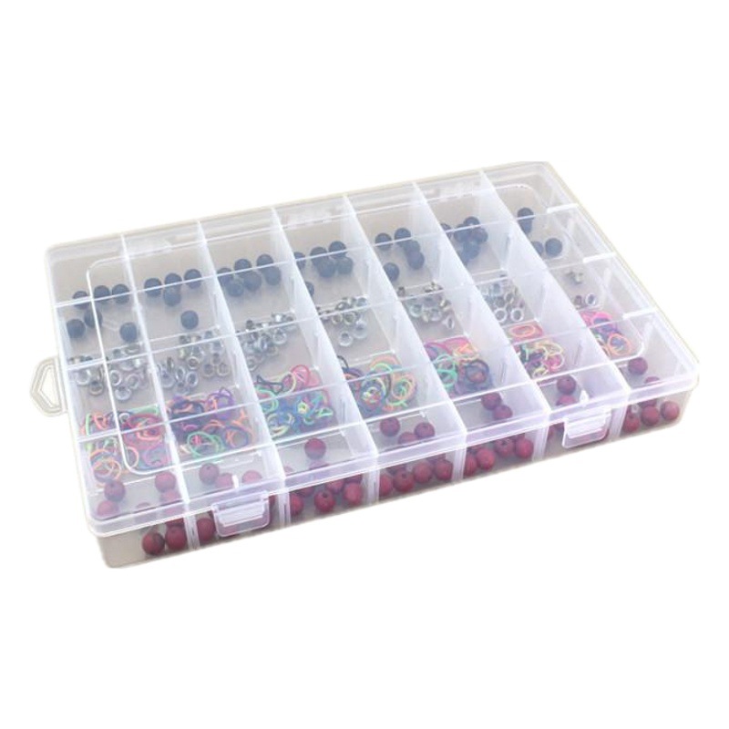 Yulin Meijia 28-grid jewelry hardware tools parts finishing pp plastic box transparent storage box storage box