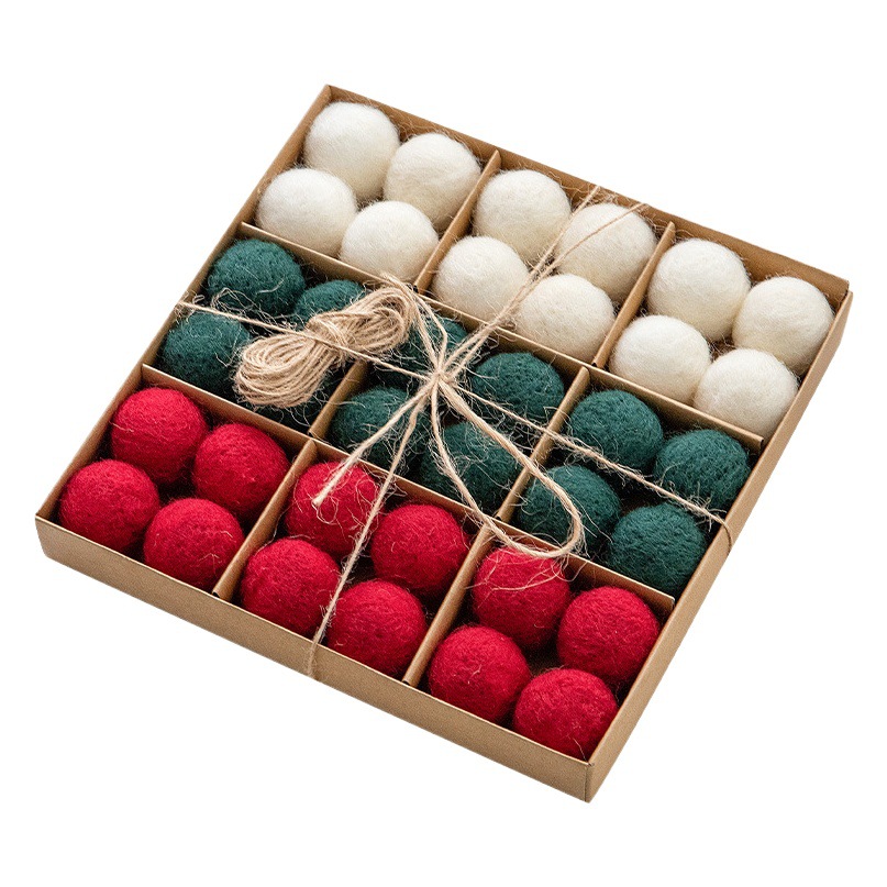NUCHI Cross Border Christmas Sheep Felt Snowflake Ball suit Christmas Tree Decoration Ball Pendant Christmas Decorations