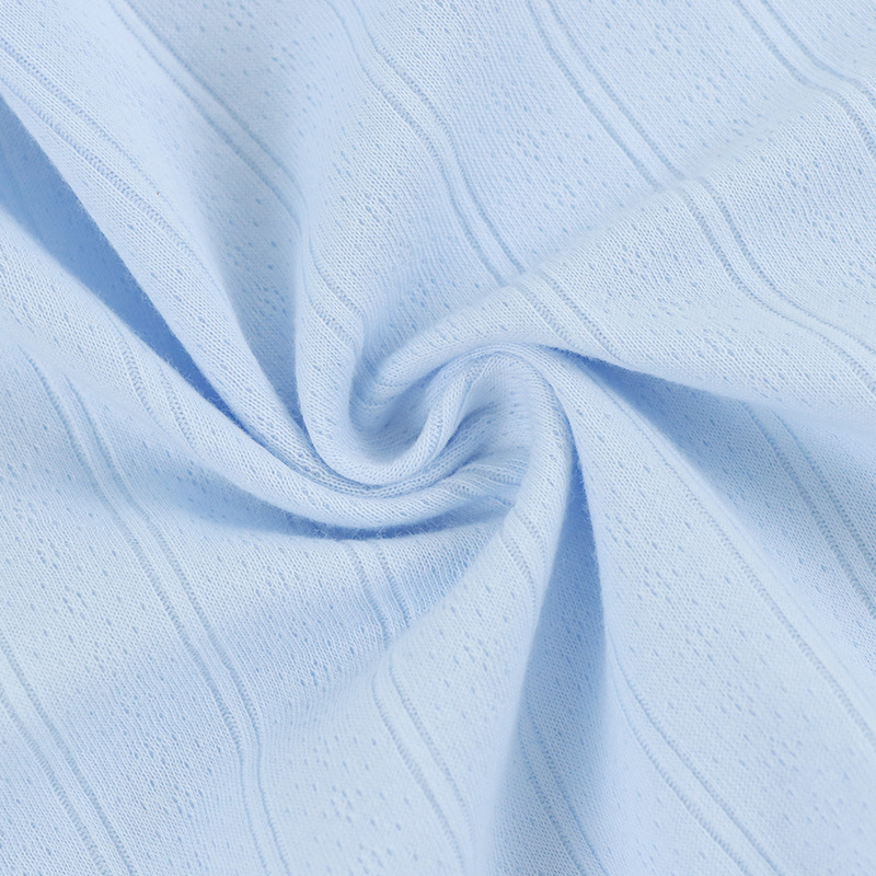 Picture of Combed Cotton Wide Strip Idea Double Layer Jacquard Cloth 40s Knitted Silk-free Air Layer Fall/Winter Climbing Pajamas Fabric