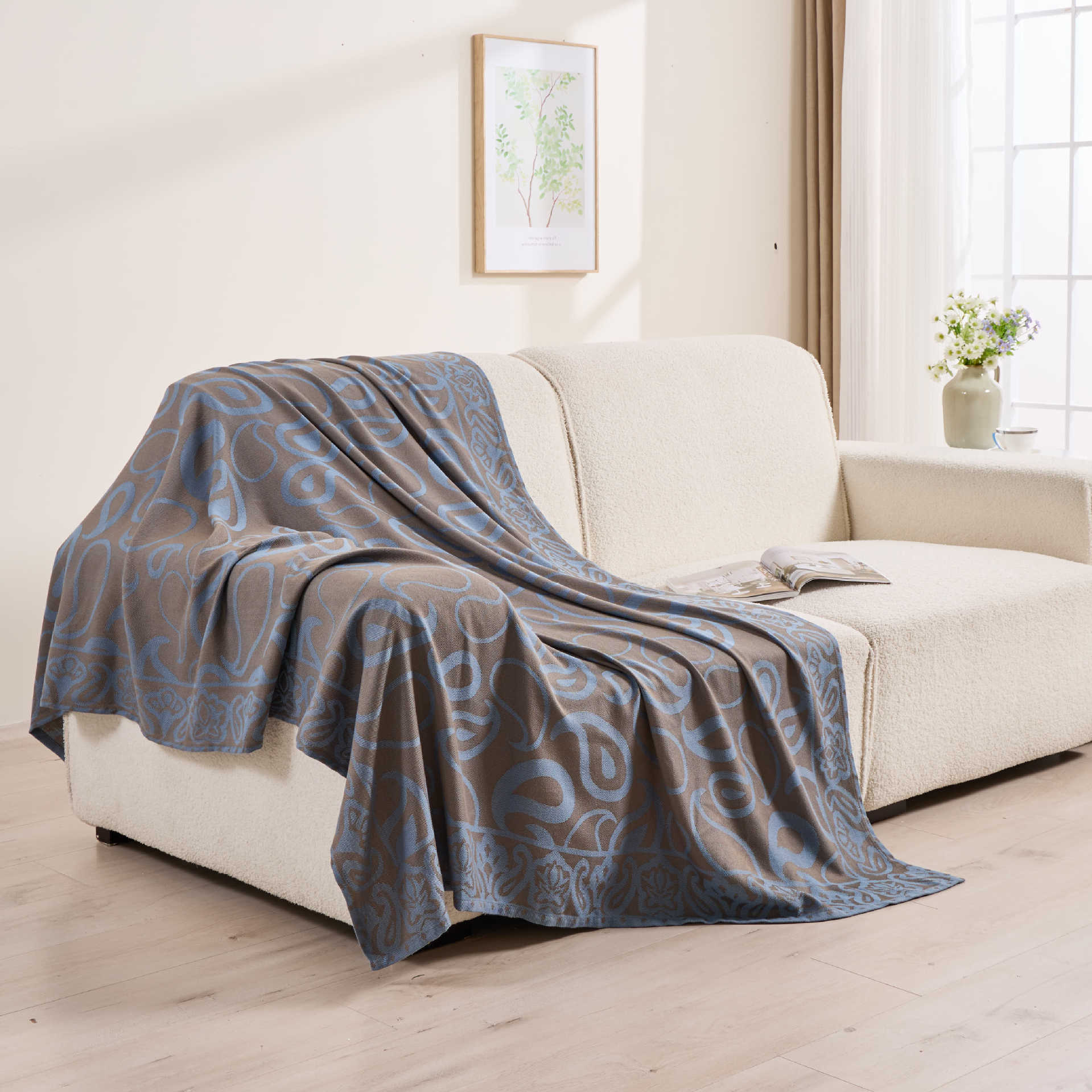 Picture of Factory Wholesale Aviation Blanket Aircraft Blanket First Class Blanket Office Summer Nap Air-conditioning Blanket Gift Blanket Blanket