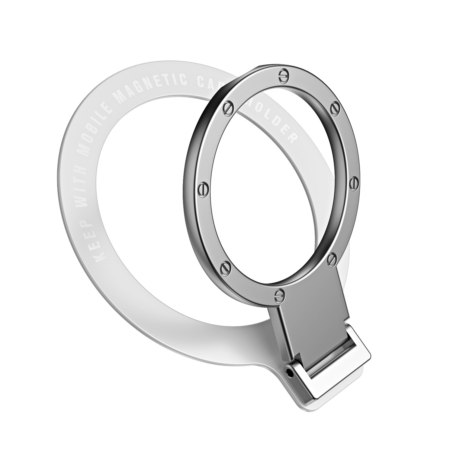 Picture of Magsafe Magnetic Ring Buckle Holder Metal Foldableing Back-Mounted Ring Holder Lazy Desktop Mobile Phone Holder