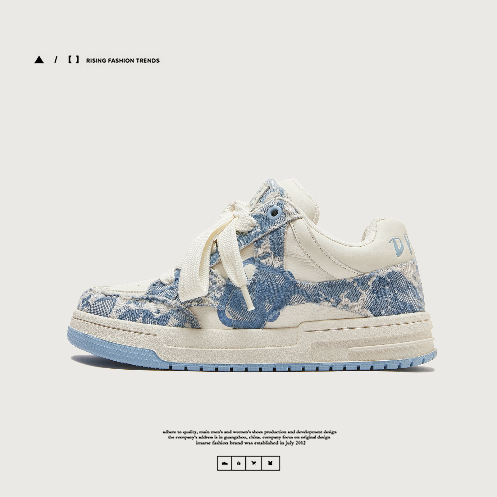 Guangzhou Shoes National Fashion Designer Men's Shoes Men's Fashion Shoes Destruction Canvas Board Shoes Men's and Women's Lovers Shoes Bread Shoes