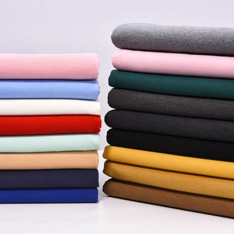 Autumn and Winter Sanding Cashmere Double-Sided Woolen Coat Thickened Coat Clothing DIY Fabric Solid Color Nylon Fabric
