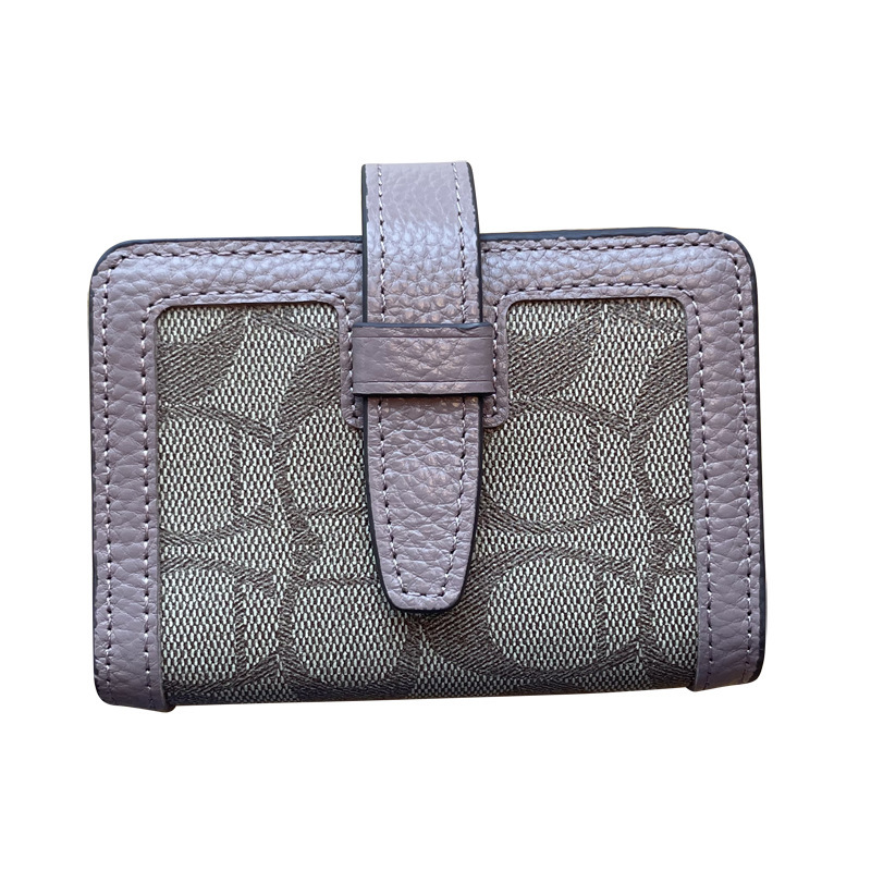 Picture of Top Layer Cowhide Driver's License Card Holder Women's Exquisite High-end Inner Canvas Wallet 2024 New Large Capacity ID Holder