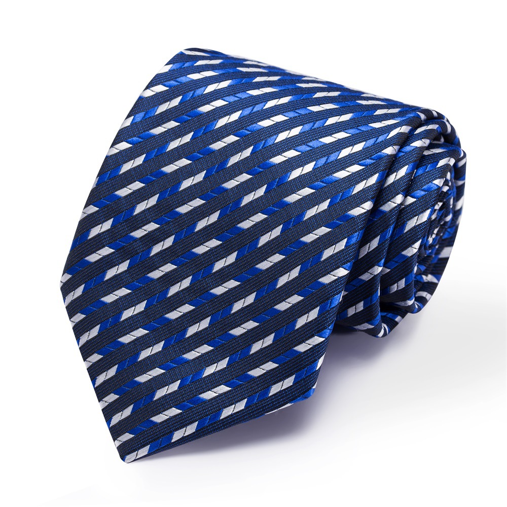 Picture of Tie spot tie polyester silk tie manufacturer 8cm business men's formal wear wedding studio tie