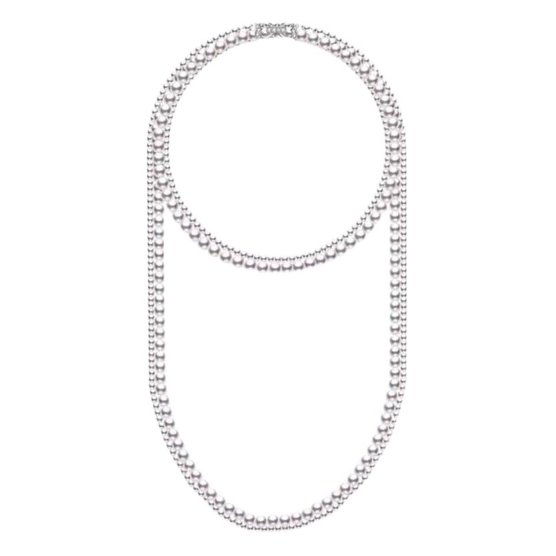 Pearl Necklace Women's Long Dress Accessories Double Layer Spring and Summer Sweater Chain Light Luxury 2025 New Trendy Necklace