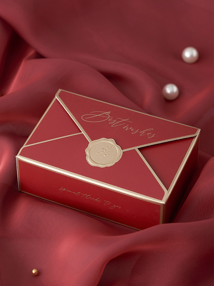 Picture of New Creative ins Style Retro European Style Red Wedding Candy Box Gift Box Envelope Paper Box Candy Box