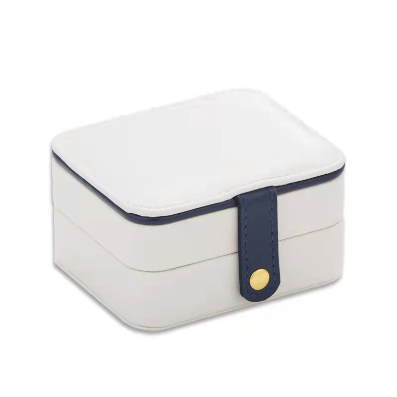 Picture of South Korea exquisite jewelry box multi-layer portable travel with mirror jewelry box earrings earrings packaging jewelry storage box