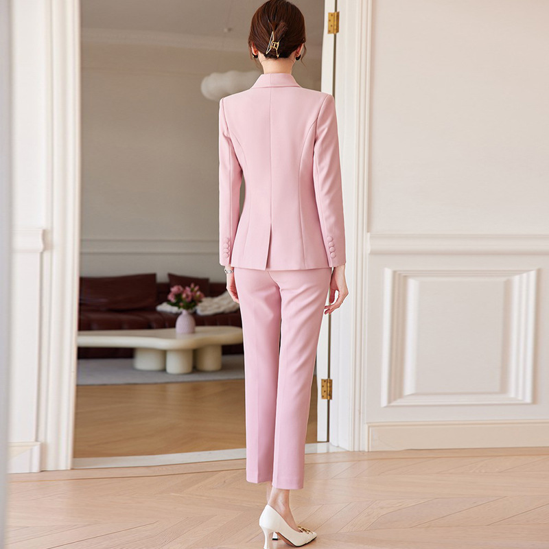 Picture of Spring and Autumn New elegant red suit suit wedding annual meeting goddess fan double-breasted formal wear business wear overalls