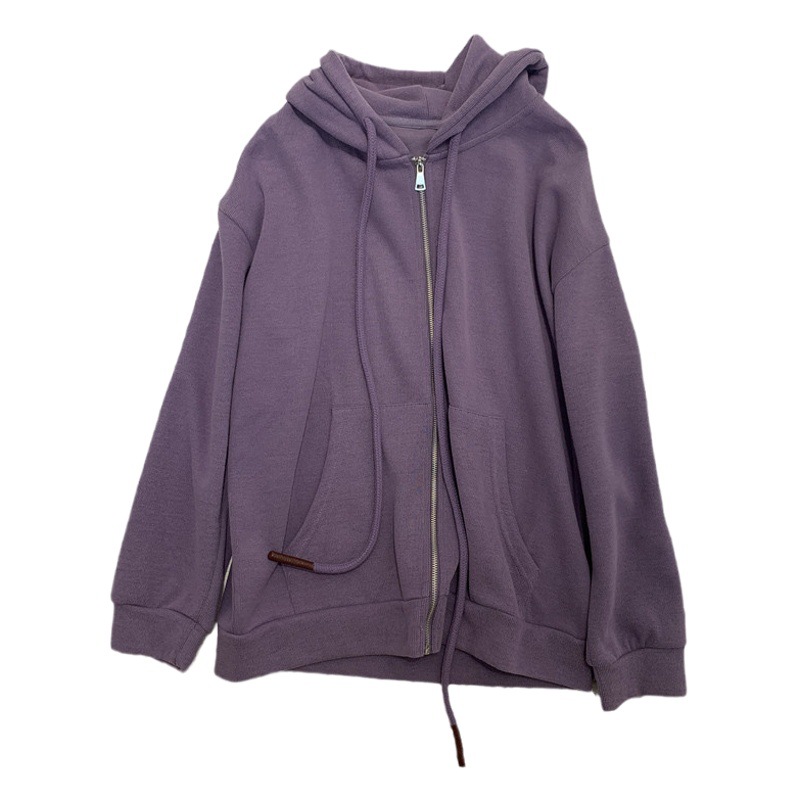 Rice sweater women's 2021 early autumn Korean cardigan casual thin hooded zipper women's coat coat wholesale
