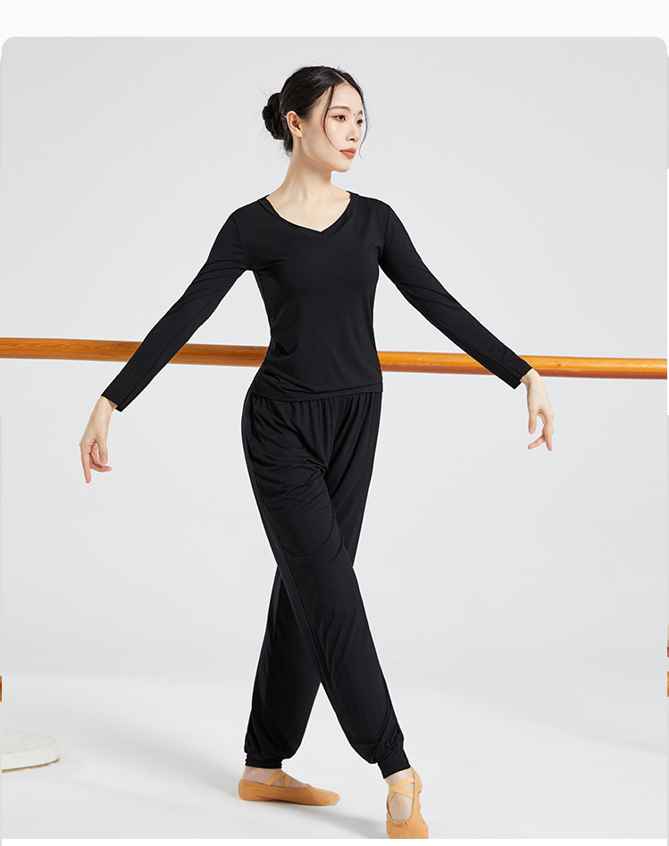 Picture of Yoga Clothing Women's New suit Women's Autumn and Winter Professional Body Training Clothing V-neck Modal Dance Women's Suit plus size