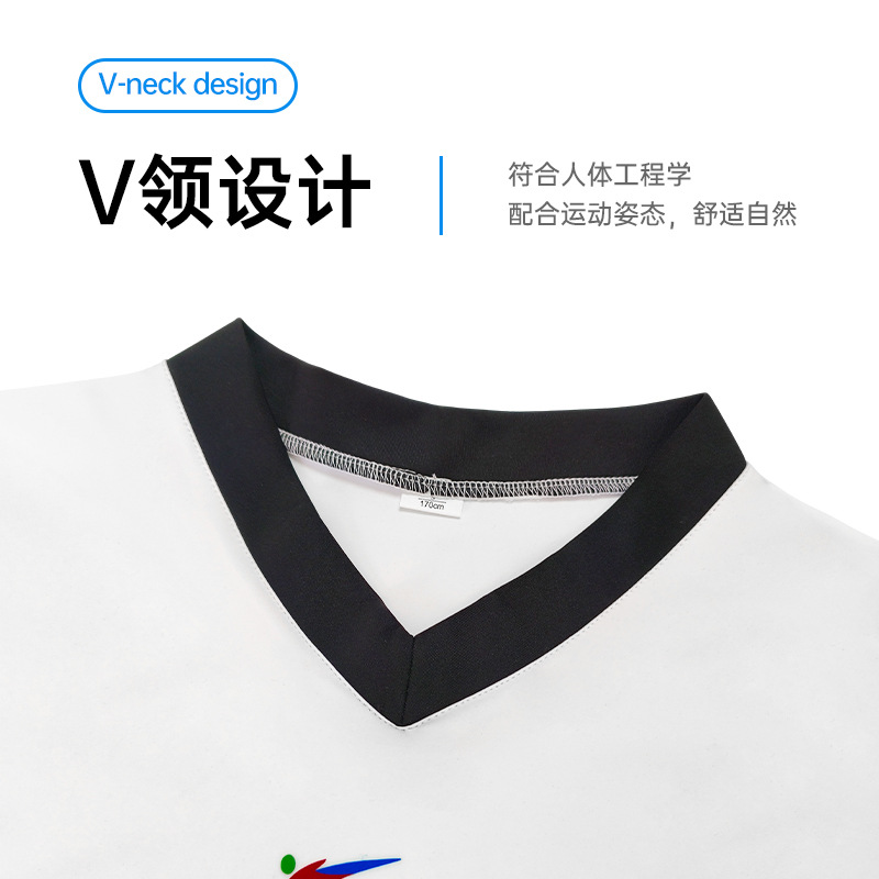 Picture of New Tight-Fit Elastic Quick-Dry Taekwondo Clothing Competitive Competition Clothing Competition Clothing Super Light Skin-Friendly V-Neck Printable
