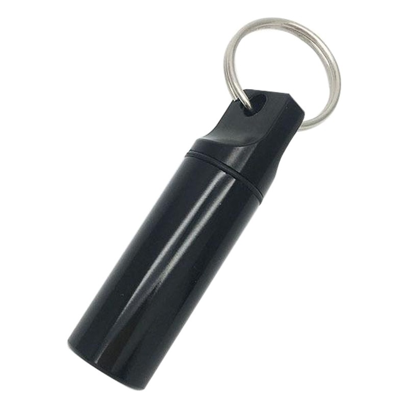 Spot Flat Head Round Aluminum Alloy Medicine Cartridge Metal Keychain Earplug Packaging Jar Waterproof Sealed Storage Aluminum Bottle