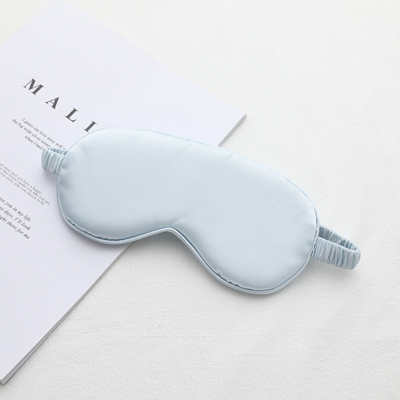 Picture of New double-sided artificial silk eye mask sleep elastic travel lunch break eye mask printed aviation eye mask wholesale