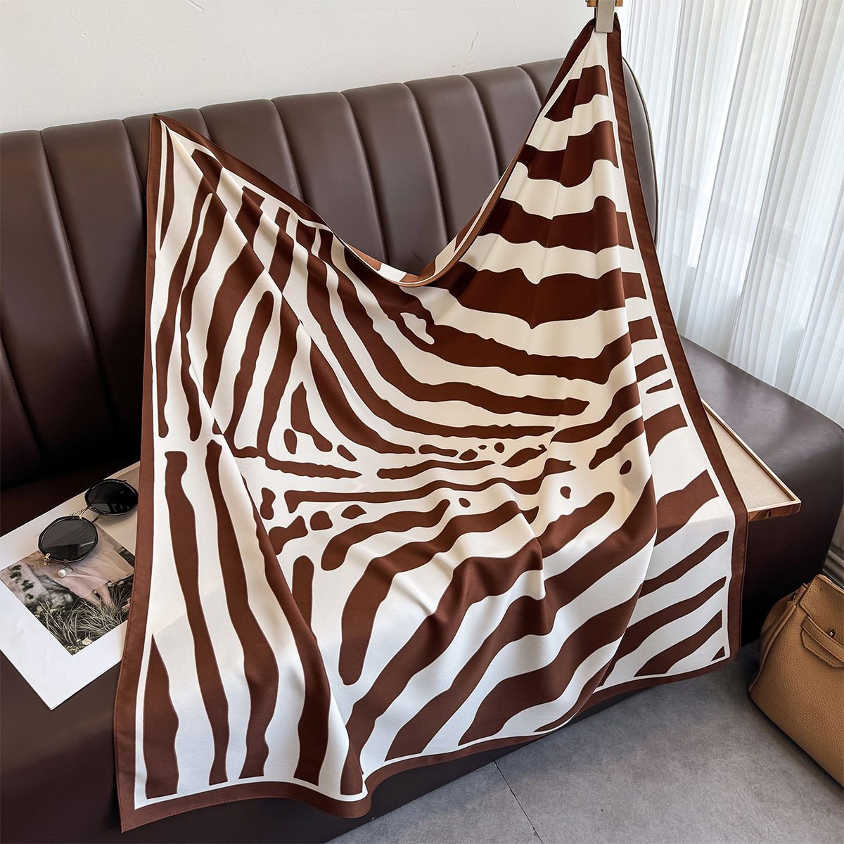 Picture of Classic Fashion Large Zebra Print Twill Silk Scarf European and American Fashion All-match Women Scarf Fashion Scarf