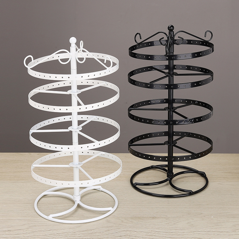 Picture of Iron Rotating Earring Rack Home Storage Jewelry Rack Earring Rack Desktop Stall Earring Rack Jewelry Display Rack