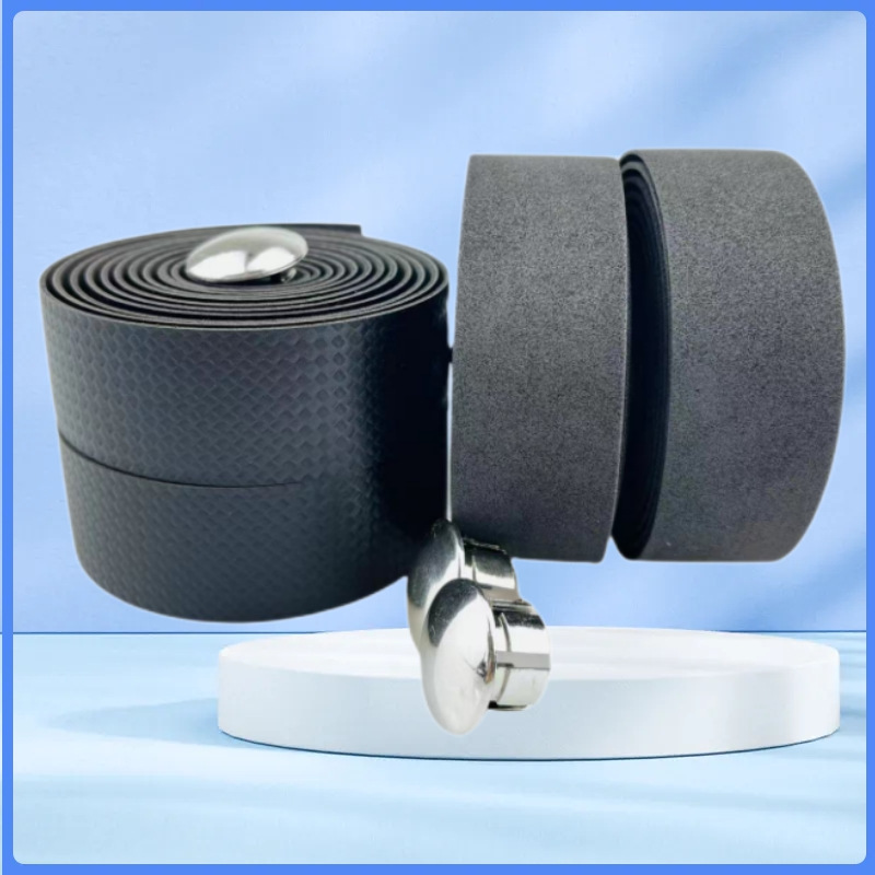 New Bicycle Handle with Bicycle Dead Speed Car Imitation Carbon Fiber PU Non-slip Sweat Absorbing Breathable Carbon Pattern Strap Handle