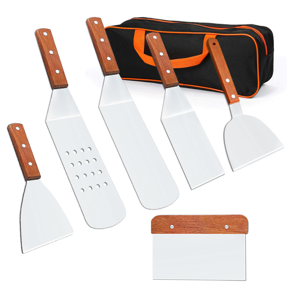 Picture of Amazon BBQ Outdoor Barbecue Tools suit Stainless Steel Shovel Barbecue Cooking Shovel Combination Grill suit Camping