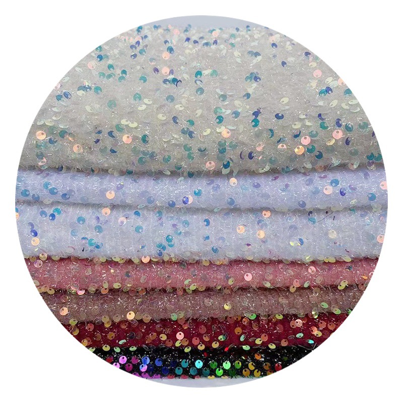 Fashion iron wire bottom new sequin fabric suitable for dress children's clothing jewelry popular embroidered cloth