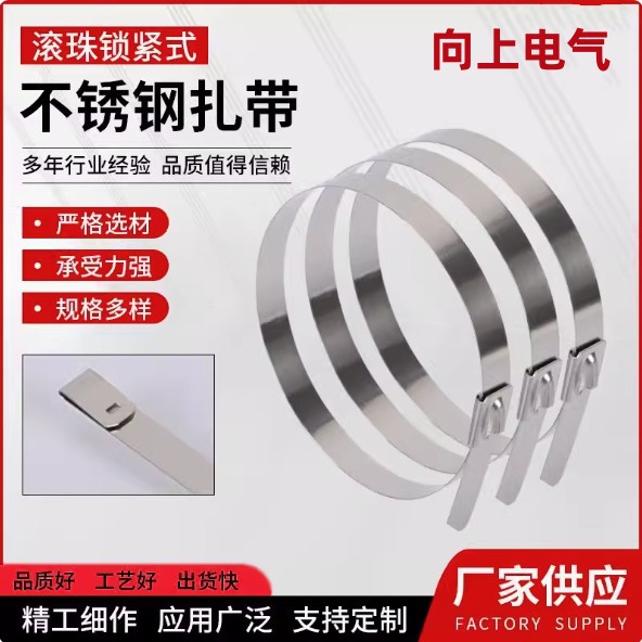 316 Stainless Steel Tie 4.6MM Wide Wire Bridge Tie Outdoor Anti-aging Tie Wire Steel Tie Belt Tie Belt Tie