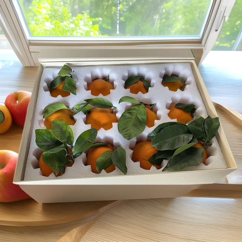 Apple, Pear, Orange Gift Box with Inner Foam Lining for Logistics and Express Delivery, Featuring Red Beauty Pearl Cotton Lining