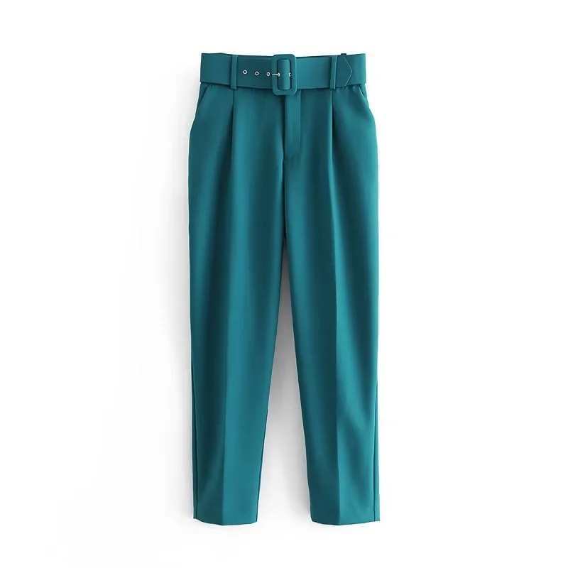 Picture of New Pants European Size Belt with Suit suit Spring Pure White Women Cross-border Pants White Pants