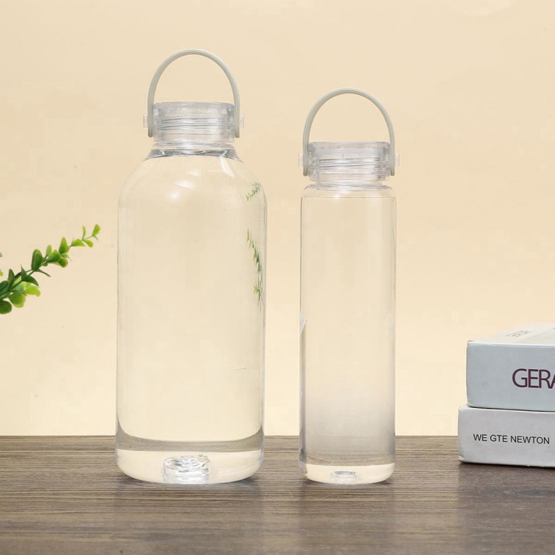 Picture of Muji Pingdi Ins Style Portable Cover Silicone Rope Plastic Water Bottle Simple Portable Water Cup Large Capacity Art
