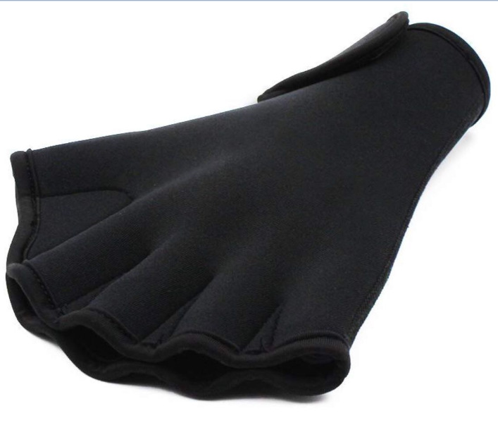 Picture of Blue/Black/Pink in stock Cross-border Swimming Duck Flipper Gloves Paddling Palm Set Floating Diving Gloves for Beginner to Increase Swimming Speed