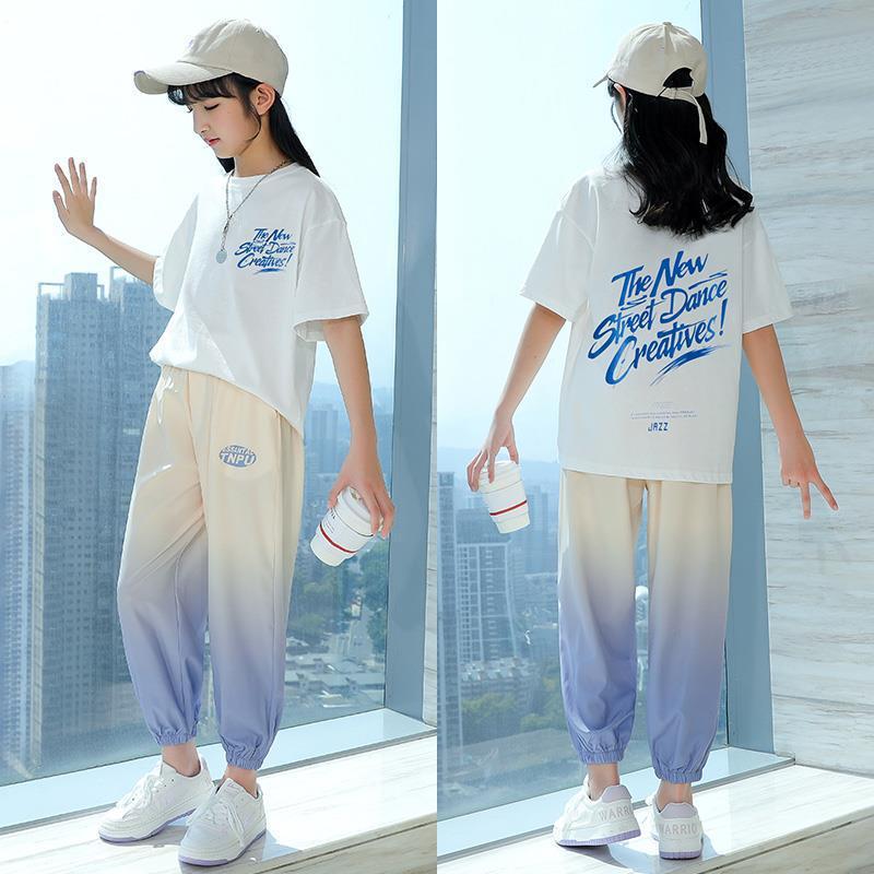 Picture of Girls' Sports suit New Summer Dress CUHK Children's Fashionable Children's Wear Summer Street Two-Piece Fashionable Set