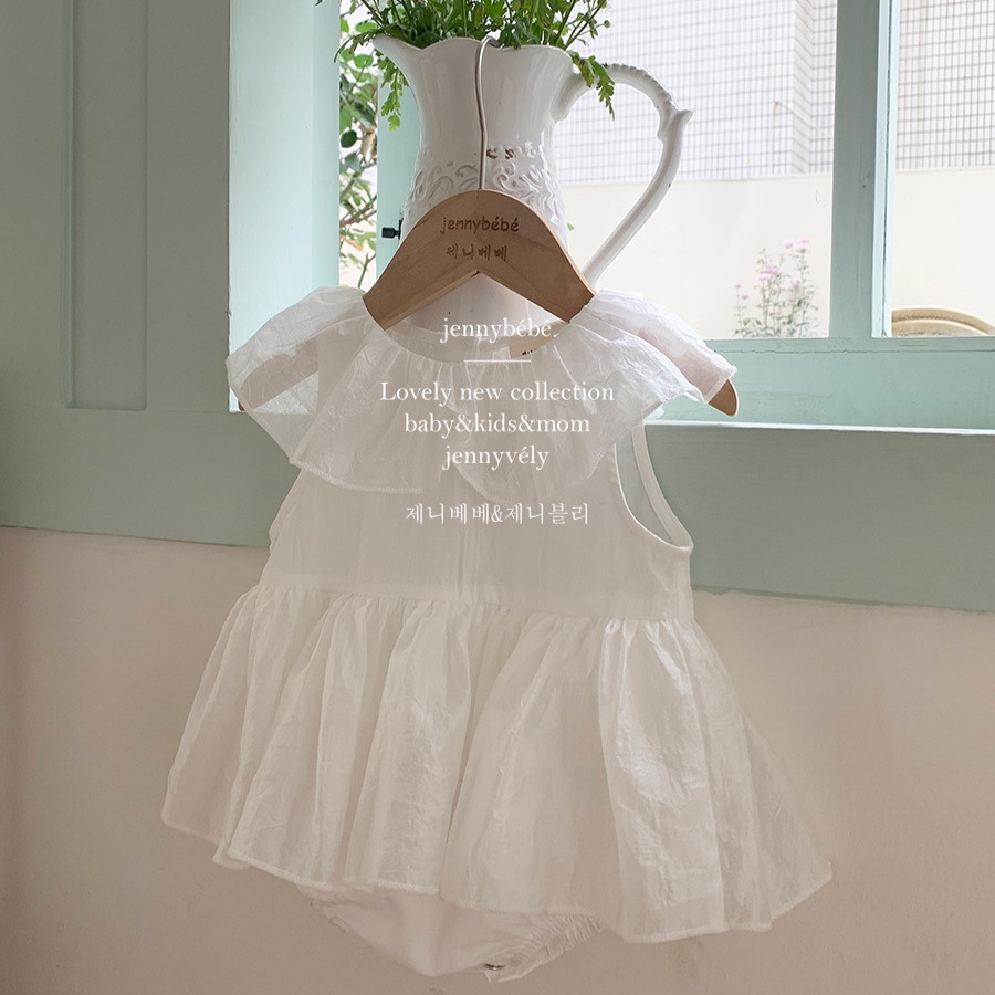 {jennybebe} Summer Baby Yarn Yarn Costor Western-style Baby Girl One-Hundred-Day Banquet Climbing Dress Doll Collar