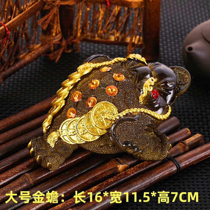Picture of Crazy with the same money golden toad tea pet color can raise toad personality fruit litchi products tea table tea pet ornaments