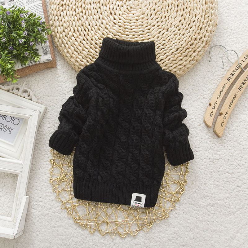 Picture of 2025 Children's Sweater Unisex Small Cable Knit Solid Color Round Neck Long Sleeve Knitwear for Older Children Cross-Border Hot Item