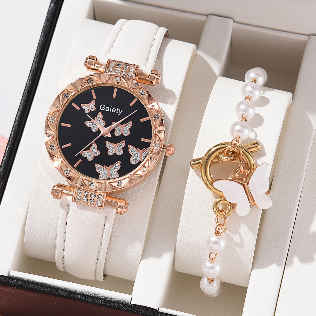 Picture of New TikTok Popular Women's Watch Fashion Personality Simple Watch Butterfly Digital Belt Watch Set