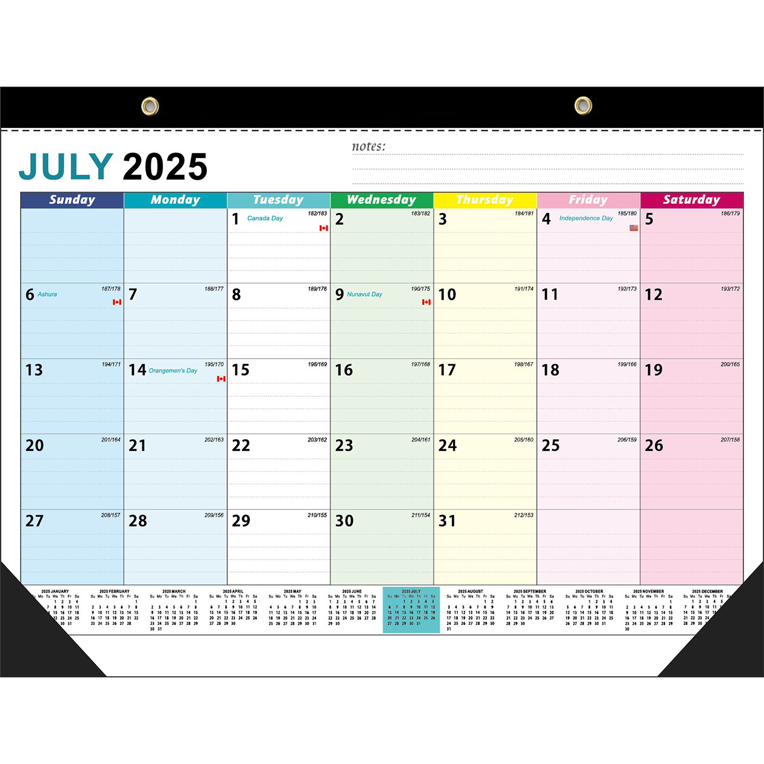 Picture of Extra Large English Version of the Wall Calendar Amazon's Popular Simple and High-Looking 26-27 Calendar Countdown Desktop Table