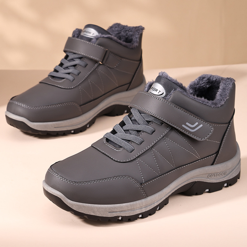 Cotton Shoes 2025 Winter Outdoor Sports Cotton Boots Thickeneded Plush Lining Warm Couple Casual Walking Snow Boots