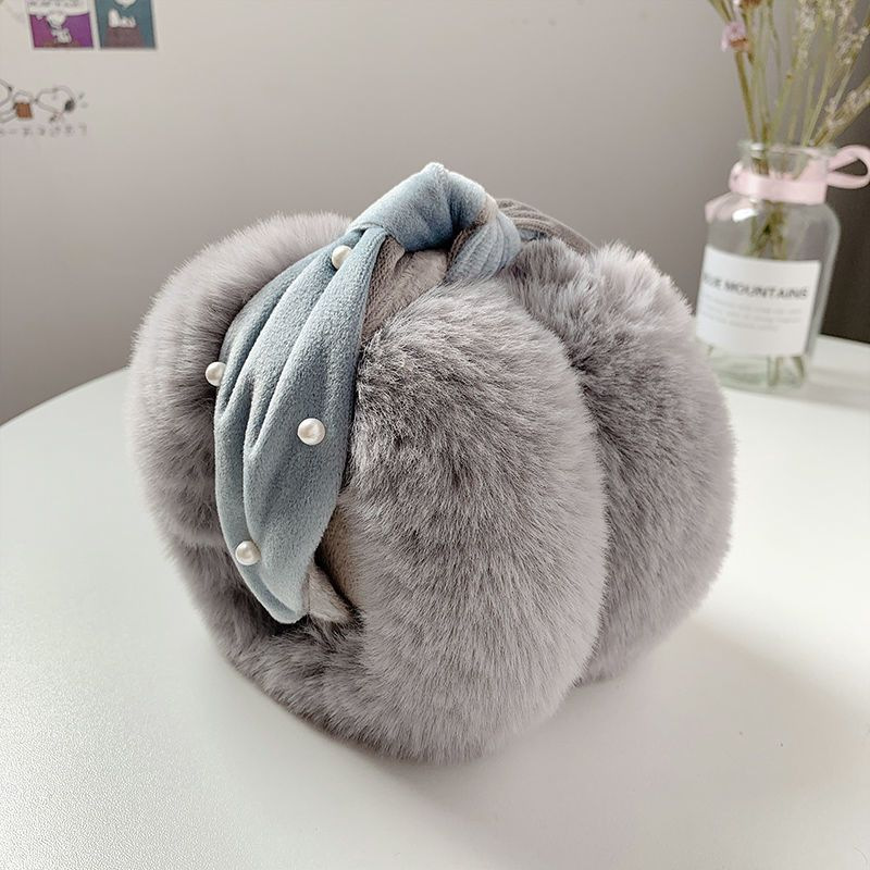 Picture of MEETSUNNY Sweet Girl Ear Warm Winter Cycling Commuter Ear Protection Plush Ear Bag Thickened Warm Earmuffs Women