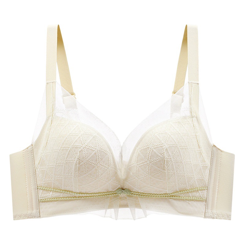Underwear Women's Summer Thin Small Chest Push-up Breathable Non-steel Rings Flat Chest Special Non-magnetic Non-iron Electronic Factory Work Bra