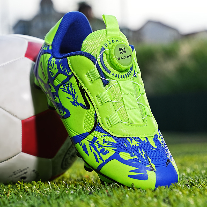 Picture of New Football Shoes Children's Rotating Buckle Pupils Boys Girls Falcon TF Broken Nail Short Nail AG Spike Competition Training
