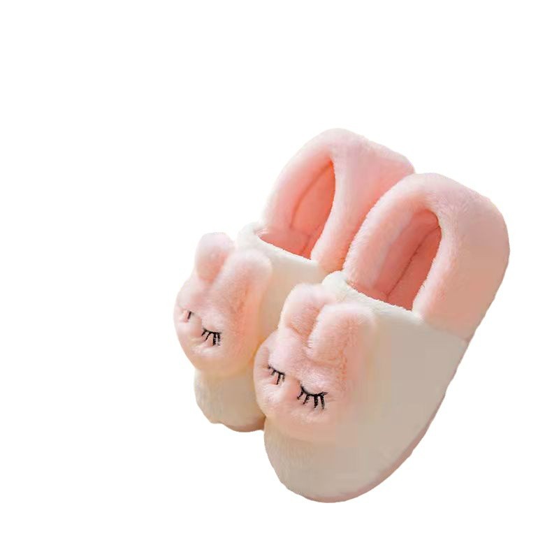 Picture of Women's Cotton Slippers for Winter Home Use, Indoor Plush Non-Slip Warm Slippers for Couples, Winter Closed-Back Cotton Shoes, Plush Men's Slippers