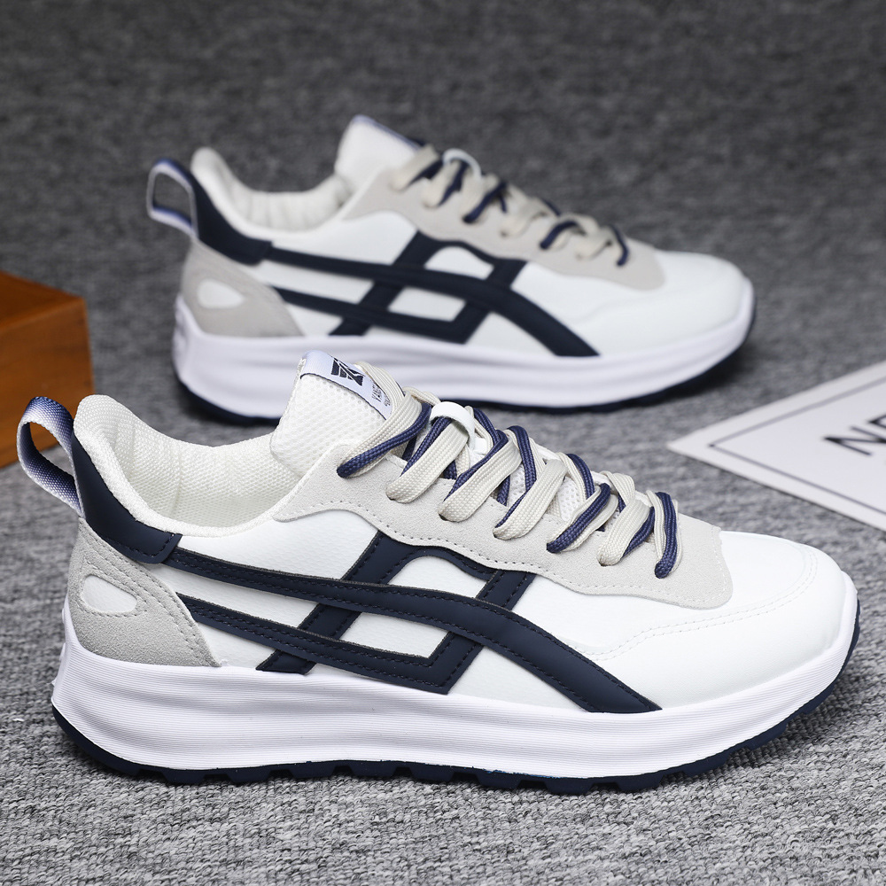 Lightweight Spring Sports Shoes for Men, Casual Fly-Knit Shoes, Running Shoes, Fashionable Korean Style Breathable Men's Shoes, Cross-Border Trendy Shoes