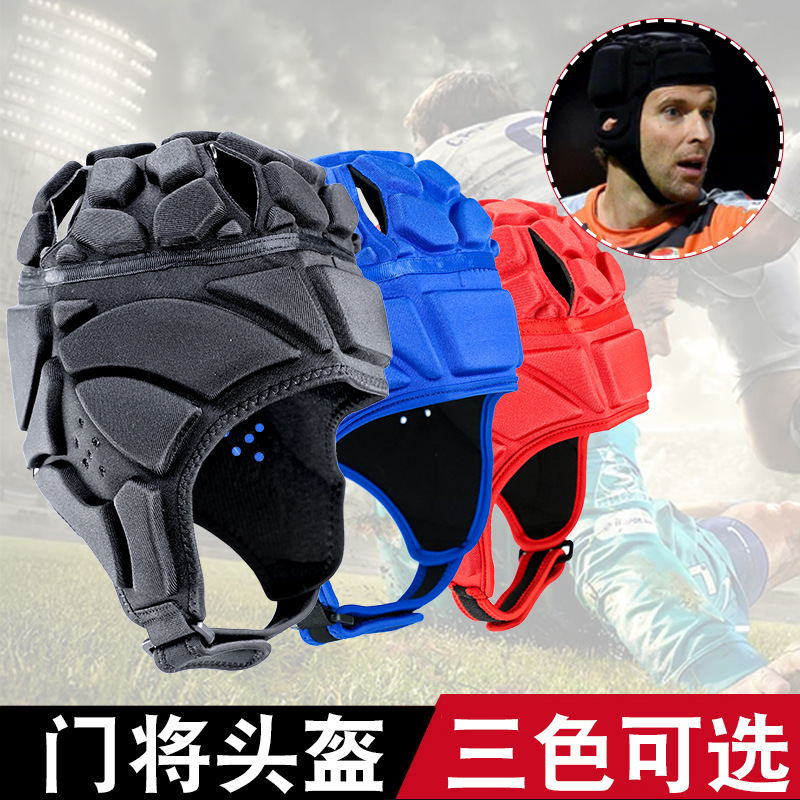 Football Goalkeeper Helmet, Rugby Goalkeeper Hat, Anti-Collision Head Protector, Sports Eva Sponge, Breathable and Lightweight