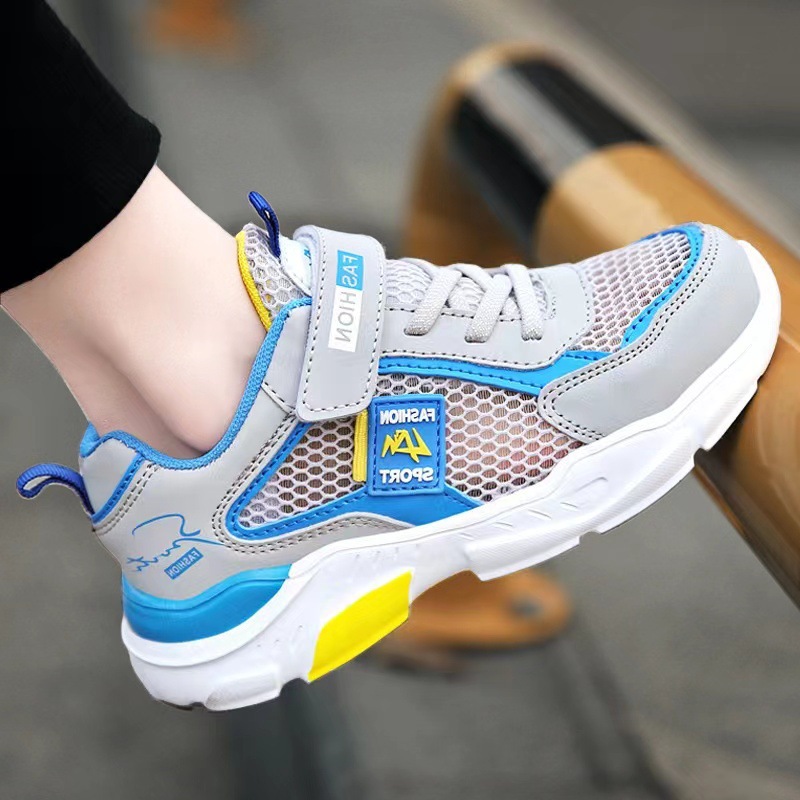 1910 Boys' Shoes 2025 Spring & Fall Mesh Shoes for Middle and Large Kidsren Breathable Mesh Summer Single Mesh Cut Out Kidsren's Sports