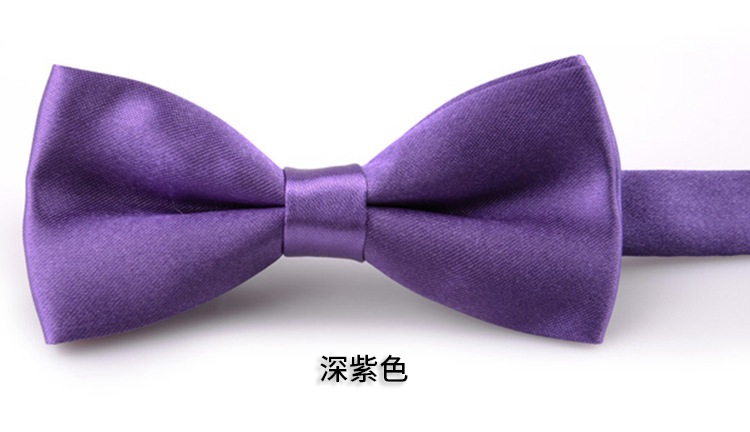 Picture of Korean Style Imitation Silk Bow Tie Men's and Children's Fashionable baby Solid Color Bow Tie Bow Tie Kindergarten Primary School Students Bow Tie