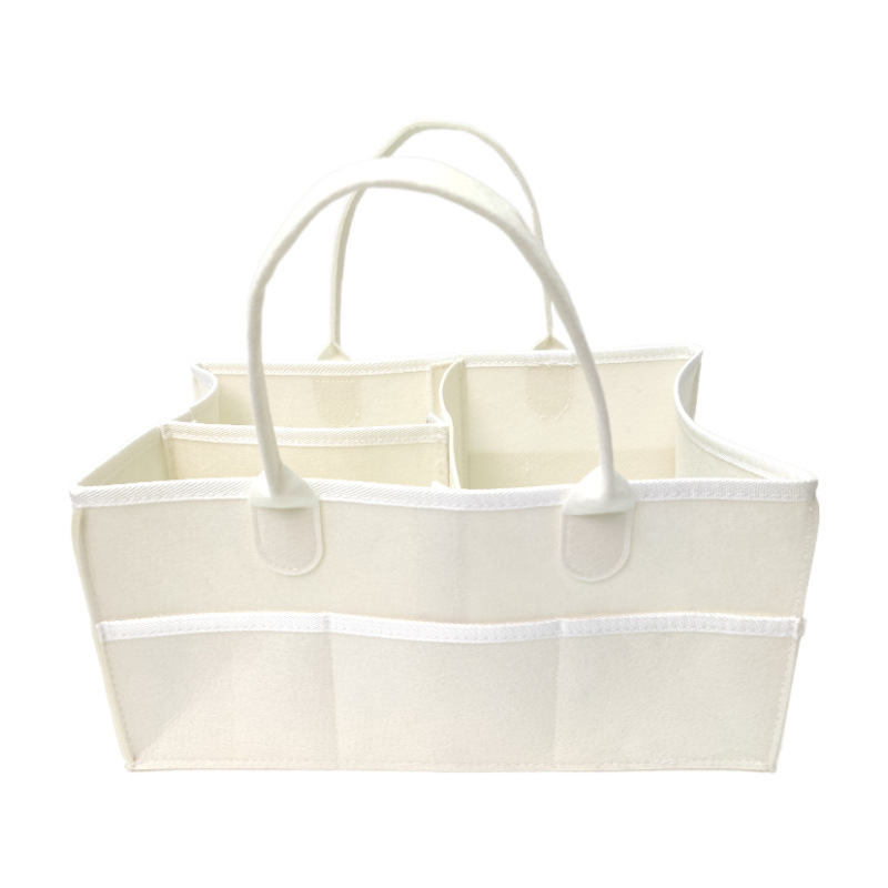 Picture of Cross-border supply felt diaper bag portable diaper storage mummy bag large capacity diaper storage felt bag