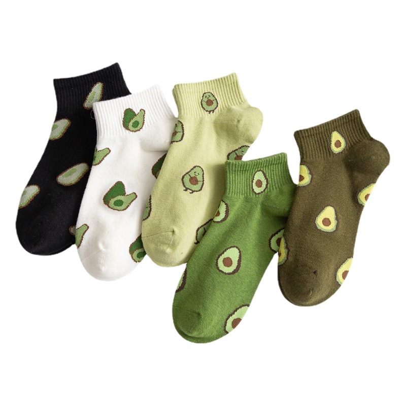 Socks women's spring new avocado Japanese fruit socks women's cotton ins trendy women's socks wholesale